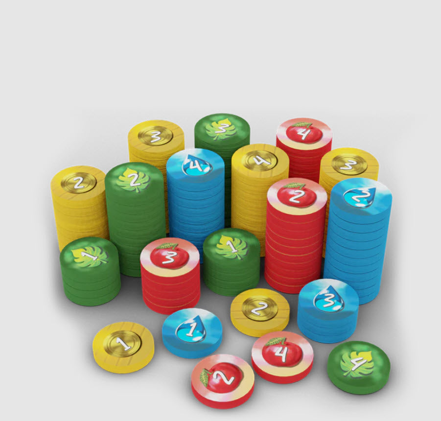 Life Of The Amazonia Board Game: Upgraded Resource Tokens (Expansion)