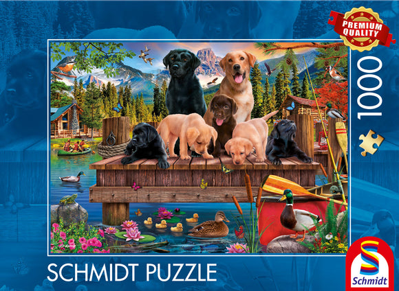 Dog Family by the Lake 1000 Piece Puzzle by Schmidt