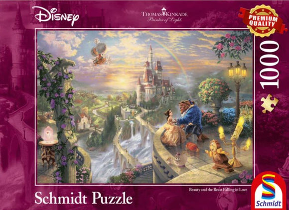 *NEW* Thomas Kinkade-Disney: Beauty and the Beast Falling in Love 1000 Piece Puzzle by Schmidt