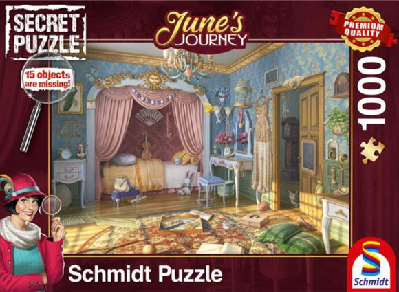 Secret Puzzle: June's Journey June´s Bedroom 1000 Piece Puzzle by Schmidt