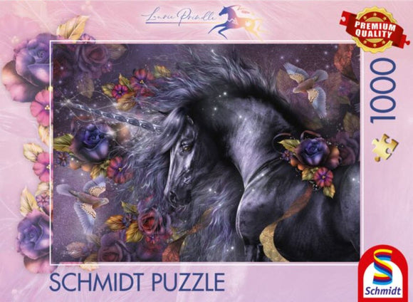 Blue Rose by Laurie Prindle 1000 Piece Puzzle by Schmidt
