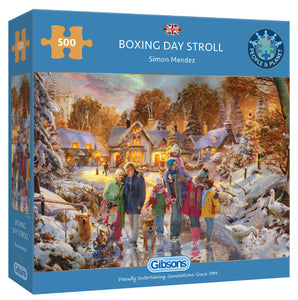 Boxing Day Stroll by Simon Mendez 500 Piece Puzzle By Gibsons
