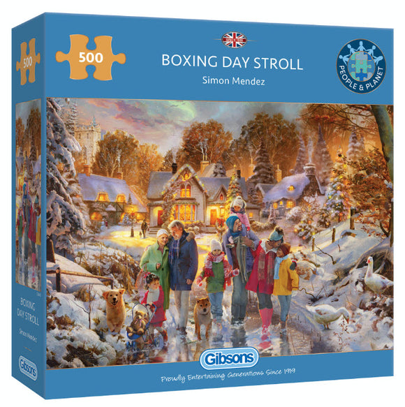 *NEW* Boxing Day Stroll by Simon Mendez 500 Piece Puzzle By Gibsons