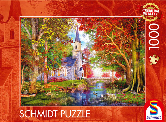 Chapel in Autumn Magic 1000 Piece Puzzle by Schmidt