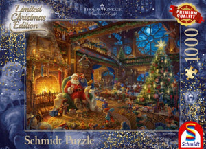 Thomas Kinkade: Santa Claus and his Elves Santas Workshop 1000 Piece Puzzle by Schmidt