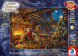 Thomas Kinkade: Santa Claus and his Elves Santas Workshop 1000 Piece Puzzle by Schmidt