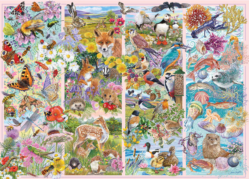 *NEW* Curious Creatures by Janice Daughters 1000 Piece Puzzle by Gibso ...