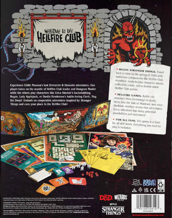 Dungeons & Dragons: Stranger Things Welcome to the Hellfire Club