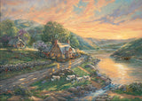 *NEW* Thomas Kinkade-Daybreak in Emerald Valley 1000 Piece Puzzle by Schmidt