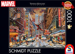 Thomas Kinkade- Marvel Deadpool Snow Day  1000 Piece Puzzle by Schmidt