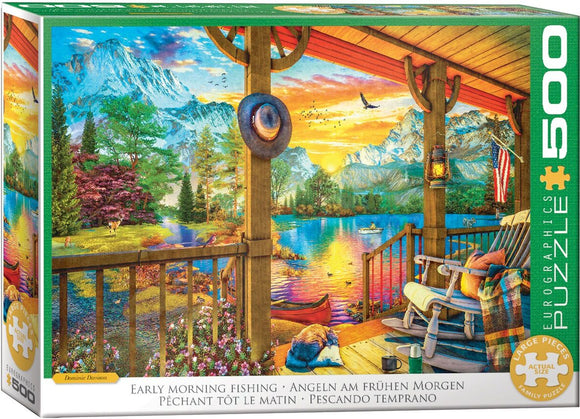 Early Morning Fishing by Dominic Davison 500 XL Piece Puzzle by Eurographics