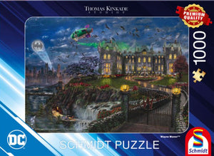 Thomas Kinkade-DC Comics Batman Wayne Manor™ 1000 Piece Puzzle by Schmidt