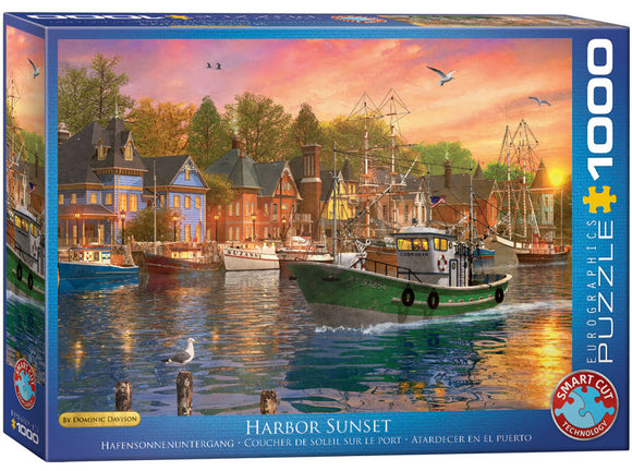 Harbor Sunset by Dominic Davison 1000 Piece Puzzle by Eurographics