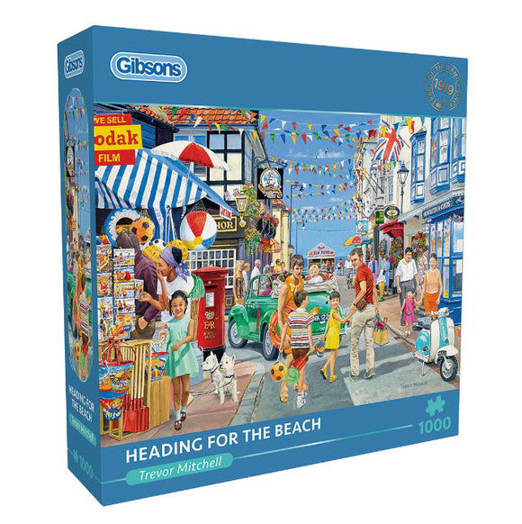 *NEW* Heading For The Beach by Trevor Mitchell 1000 Piece Puzzle By Gibsons