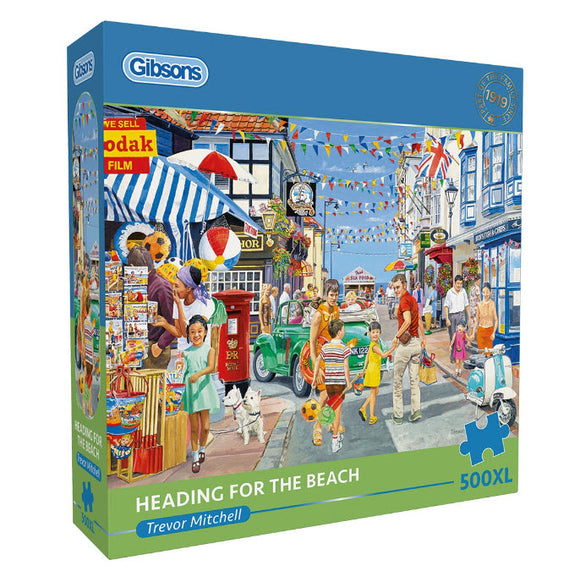 *NEW* Heading for the Beach by Trevor Mitchell 500 XL Piece Puzzle By Gibsons