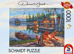 *NEW* The Banks of Loon Lake by Darrell Bush 1000 Piece Puzzle by Schmidt