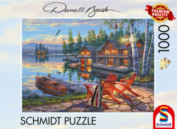 *NEW* The Banks of Loon Lake by Darrell Bush 1000 Piece Puzzle by Schmidt