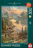 Thomas Kinkade: Lakefront Splendor 500 Piece Puzzle by Schmidt