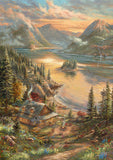 Thomas Kinkade: Lakefront Splendor 500 Piece Puzzle by Schmidt