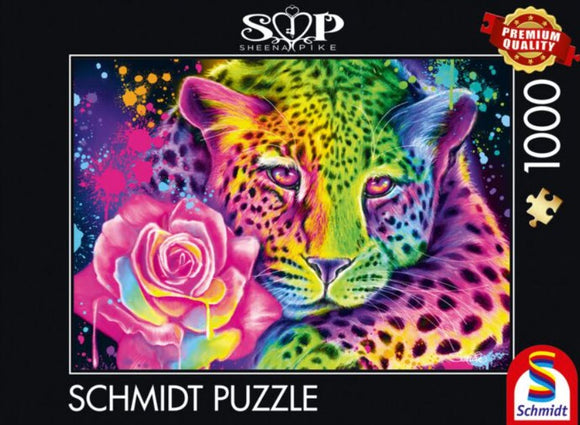 *NEW* Neon Rainbow Leopard by Sheena Pike 1000 Piece Puzzle by Schmidt