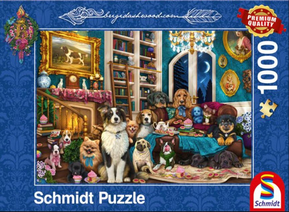 *NEW* Party in the Library by Brigid Ashwood 1000 Piece Puzzle by Schmidt