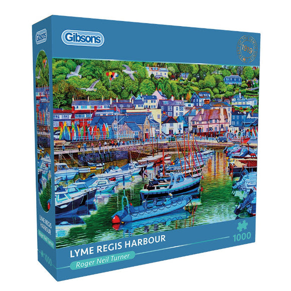 *NEW* Lyme Regis Harbour by Roger Turner 1000 Piece Puzzle By Gibsons