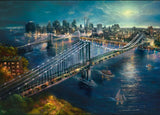 *NEW* Moonlight over Manhattan by Thomas Kinkade 2000 Piece Puzzle by Schmidt