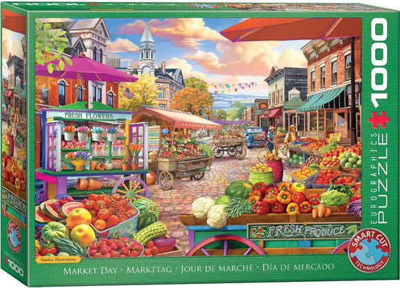 *NEW* Main Street Market Day 1000 Piece Puzzle by Eurographics