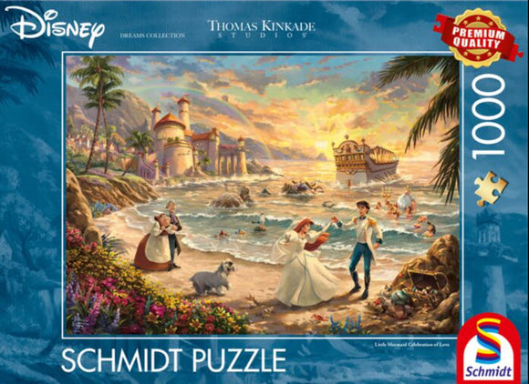 *NEW* Thomas Kinkade-Disney Little Mermaid Celebration of Love 1000 Piece Puzzle by Schmidt