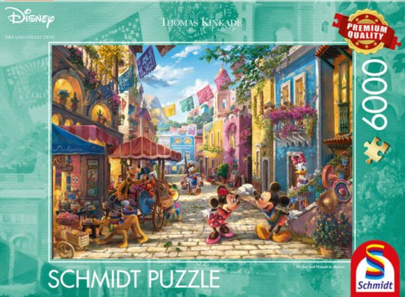 *DAMAGED BOX* Thomas Kinkade-Disney: Mickey and Minnie in Mexico 6000 Piece Puzzle by Schmidt