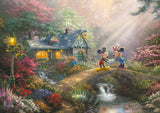 *NEW* Thomas Kinkade-Disney: Mickey & Minnie 500 Piece Puzzle by Schmidt (Presented in a nostalgic Tin)