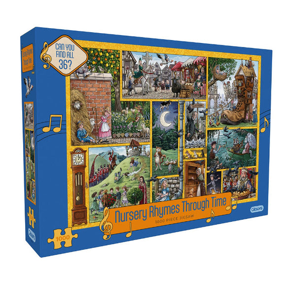 *NEW* Nursery Rhymes Through Time 1000 Piece Puzzle By Gibsons