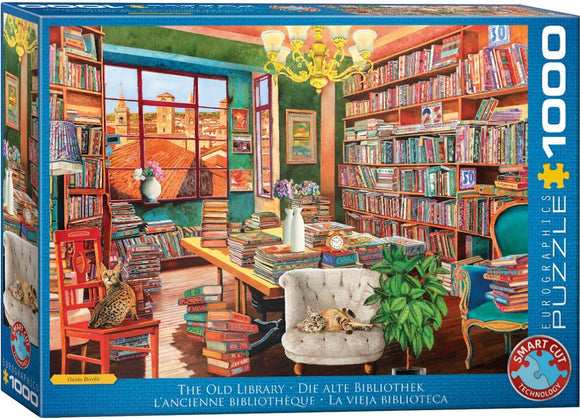 *NEW* The Old Library by Guido Borelli 1000 Piece Puzzle by Eurographics