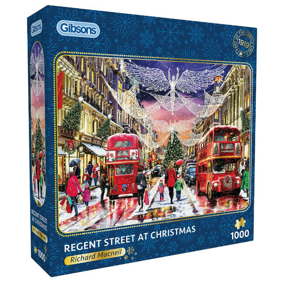 *NEW* Regent Street At Christmas by Richard Macneil 1000 Piece Puzzle by Gibsons