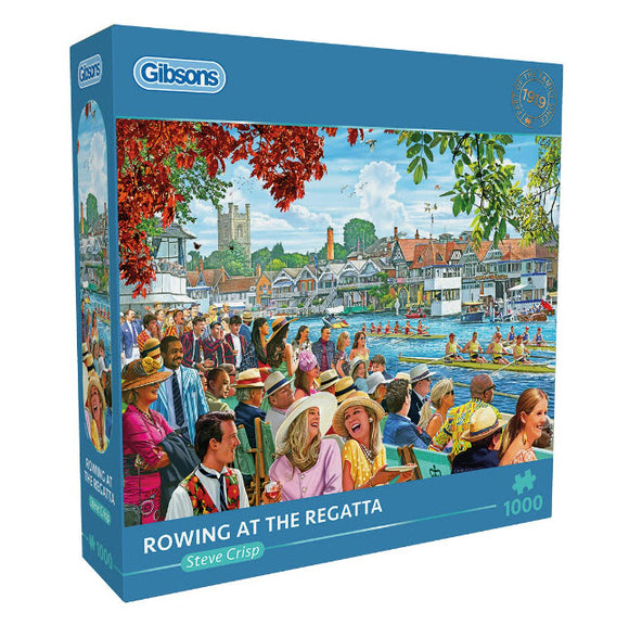 *NEW* Rowing At The Regatta by Steve Crisp 1000 Piece Puzzle By Gibsons