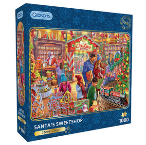 *NEW* Santa's Sweetshop by Steve Crisp 1000 Piece Puzzle By Gibsons