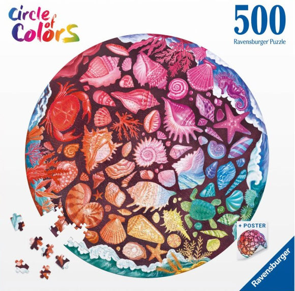 *NEW* Seashells  Circular 500 Piece Puzzle by Ravensburger