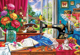 Sewing Machine Collectable Tin 550 Piece Puzzle by Eurographics
