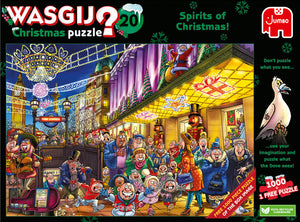 *NEW* Wasgij Christmas 20 Spirits of Christmas! 2X 1000 Piece Puzzle Set