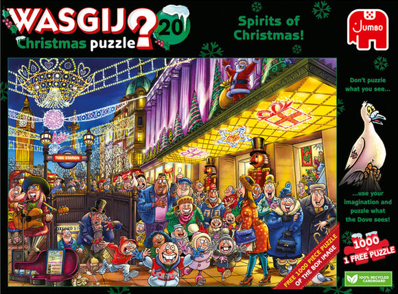 Wasgij Christmas 20 Spirits of Christmas! 2X 1000 Piece Puzzle Set