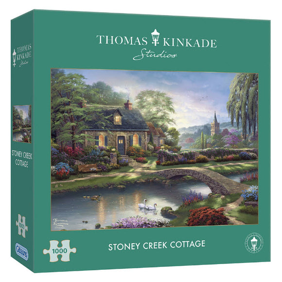 *NEW* Thomas Kinkade: Stoney Creek Cottage 1000 Piece Puzzle By Gibsons