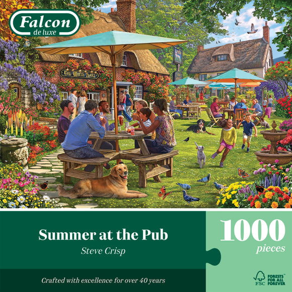 *PUZZLE PRE-SALE* Summer at the Pub by Steve Crisp 1000 Piece Puzzle by Falcon