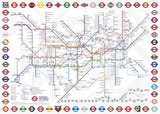 TFL London Underground Map 1000 Piece Puzzle By Gibsons (Includes the new Elizabeth Line)