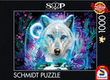 *NEW* Neon Arctic Wolf by Sheena Pike 1000 Piece Puzzle by Schmidt