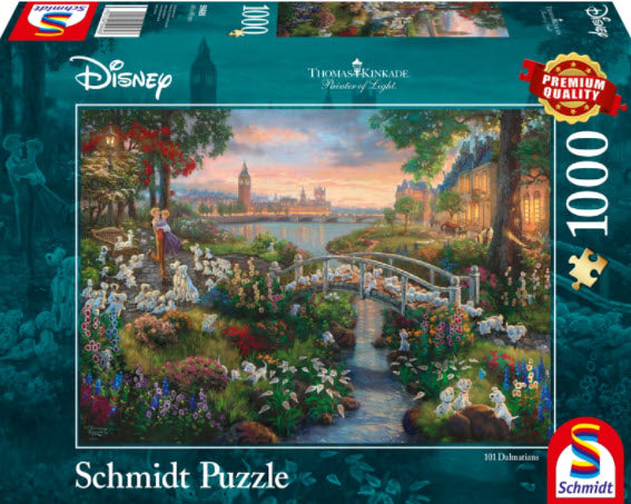 Thomas Kinkade – Disney: 101 Dalmatians 1000 Piece Puzzle by Schmidt