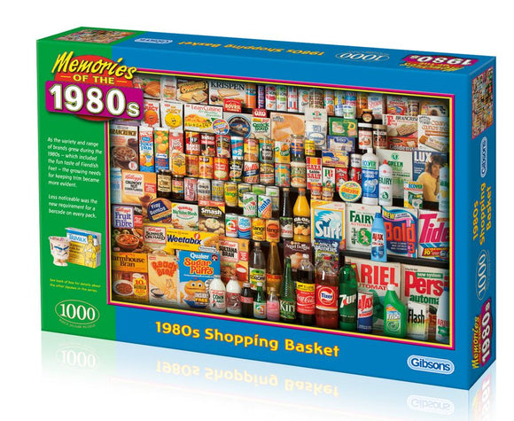 1980s Shopping Basket 1000 Piece Puzzle By Gibsons
