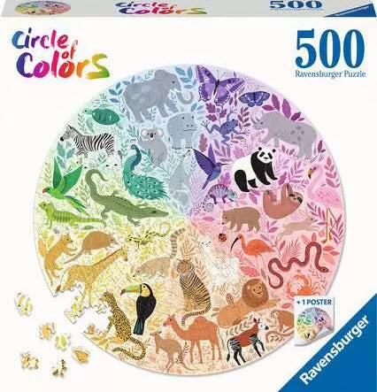 Animals Circular 500 Piece Puzzle by Ravensburger – Hampton