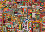 Shelley Davies Vintage Art Supplies 1000 Piece Puzzle by Schmidt
