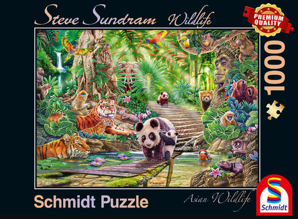 Asian Wildlife by Steve Sundram 1000 Piece Puzzle by Schmidt