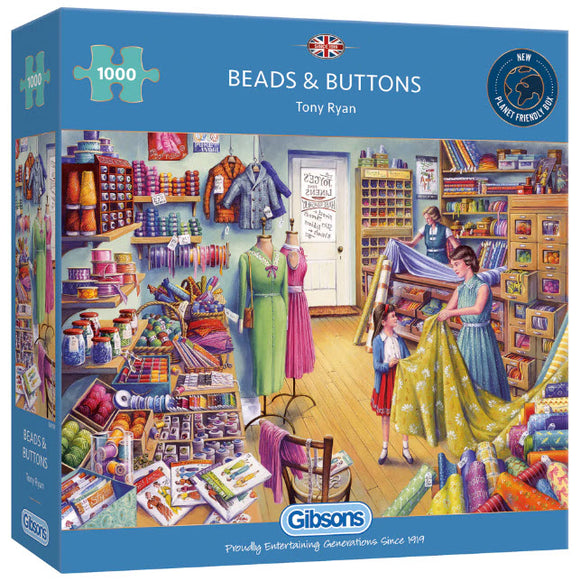Beads and Buttons 1000 Piece Puzzle By Gibsons